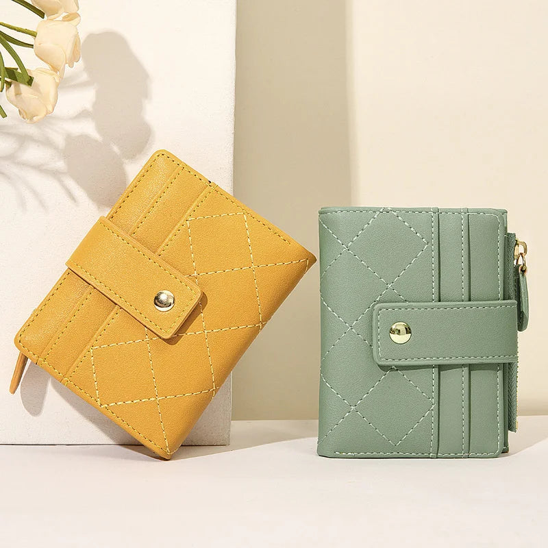 Lady Short Wallets For Women PU Leather Female Purses Card Holder Wallet