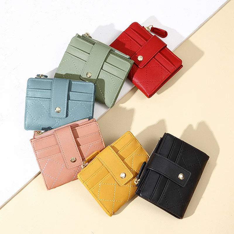 Lady Short Wallets For Women PU Leather Female Purses Card Holder Wallet