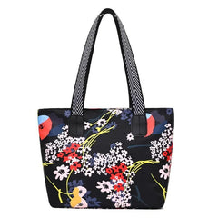 Nylon Women's Crossbody Bag Flowers Tote Top-handle Bag