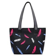 Nylon Women's Crossbody Bag Flowers Tote Top-handle Bag