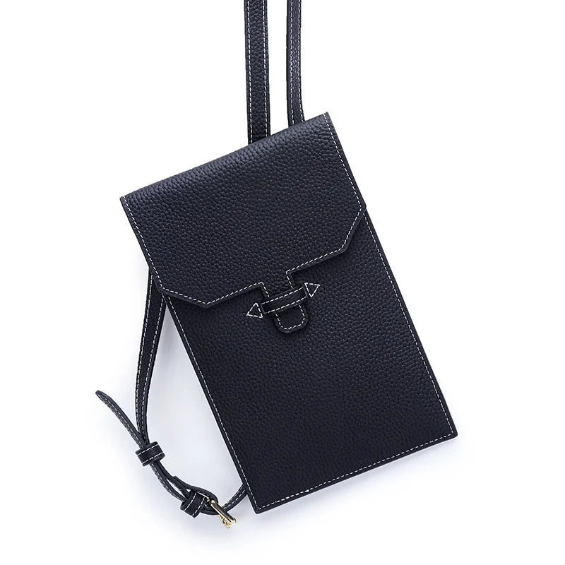 Crossbody Phone Bag Lady Small Cow Leather Women Shoulder Bag