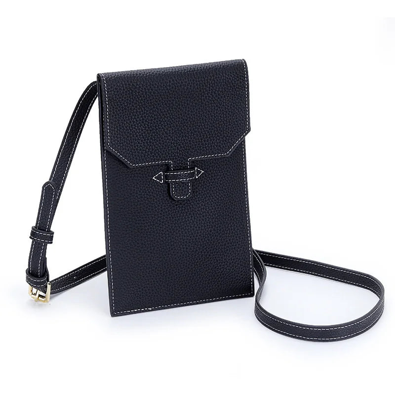 Crossbody Phone Bag Lady Small Cow Leather Women Shoulder Bag
