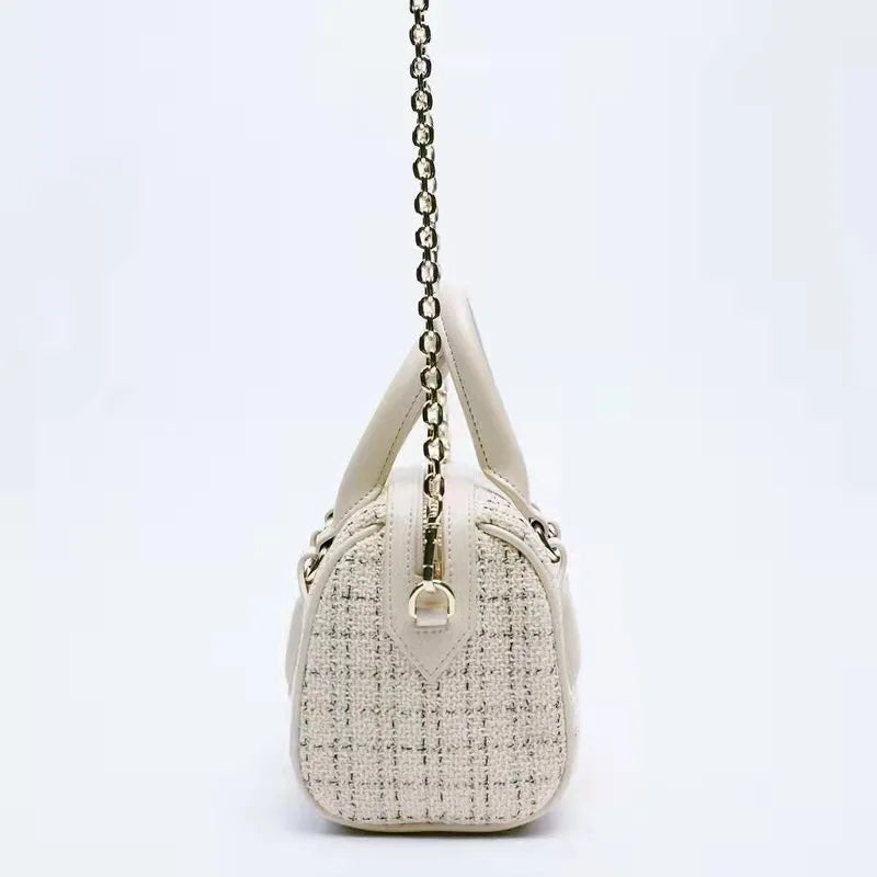 Woolen Crossbody Bag Chain Women Shoulder Bag