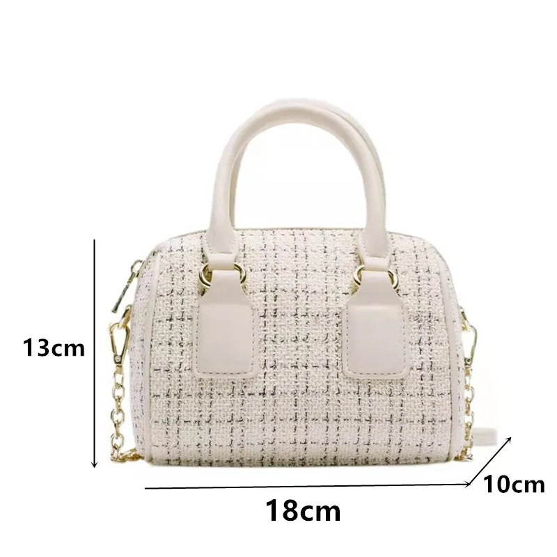 Woolen Crossbody Bag Chain Women Shoulder Bag