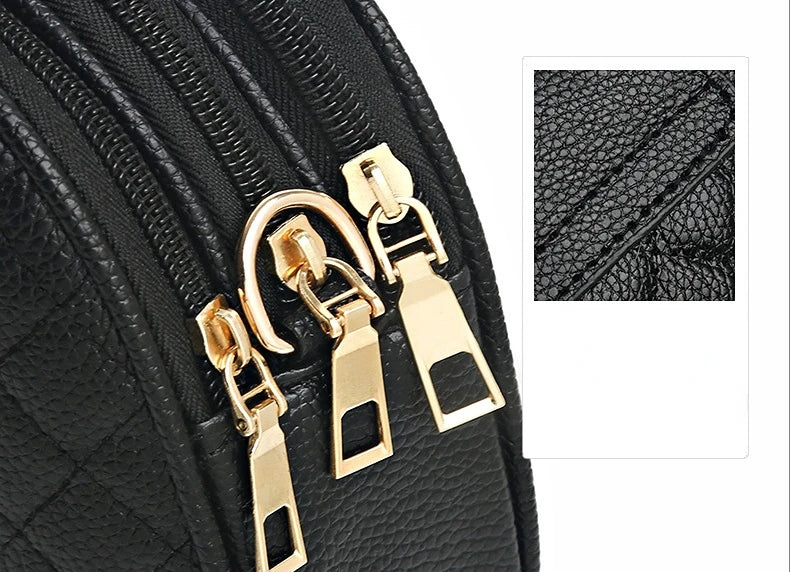 Lady Small Square Bag Diamond Three-layer Shoulder Crossbody Messenger Bag