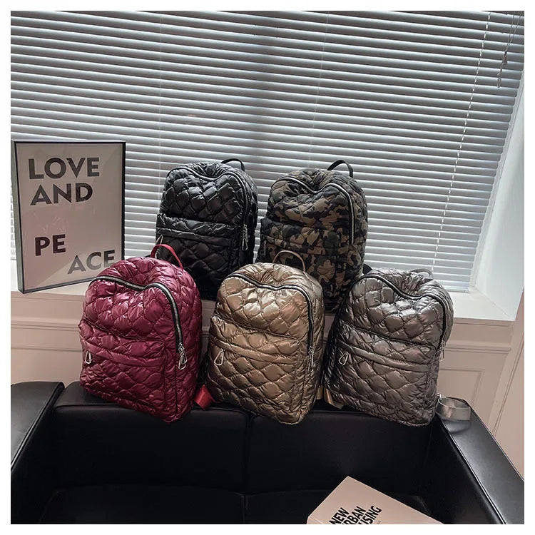 Lady Space Padded Women's Small Backpack Cotton Backpacks Girls Travel Bagpack
