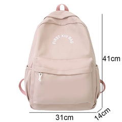 Lady Waterproof Nylon College Backpack Girl Laptop Student Bag Female Travel