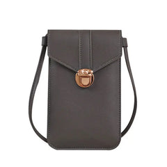 Lady's Phone Bags Buckle Women's One Shoulder Bag Thin Crossbody Touch Screen Mo