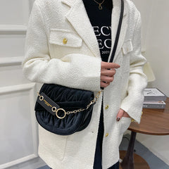 Velvet Saddle Crossbody Bag Flap Shoulder Clutch Handbag