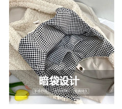 Lamb Fabric Women's Shoulder Bags Large Capacity Embroidery Handbag