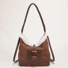 Lamb Wool Bag Women's Autumn And Winter Retro Shoulder Bag High Large Capacity