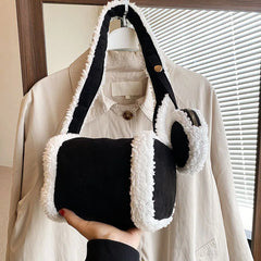 Lamb Wool Shoulder Bag Women's Hobo Bag Crossbody Deerskin Velvet Pillow Bag