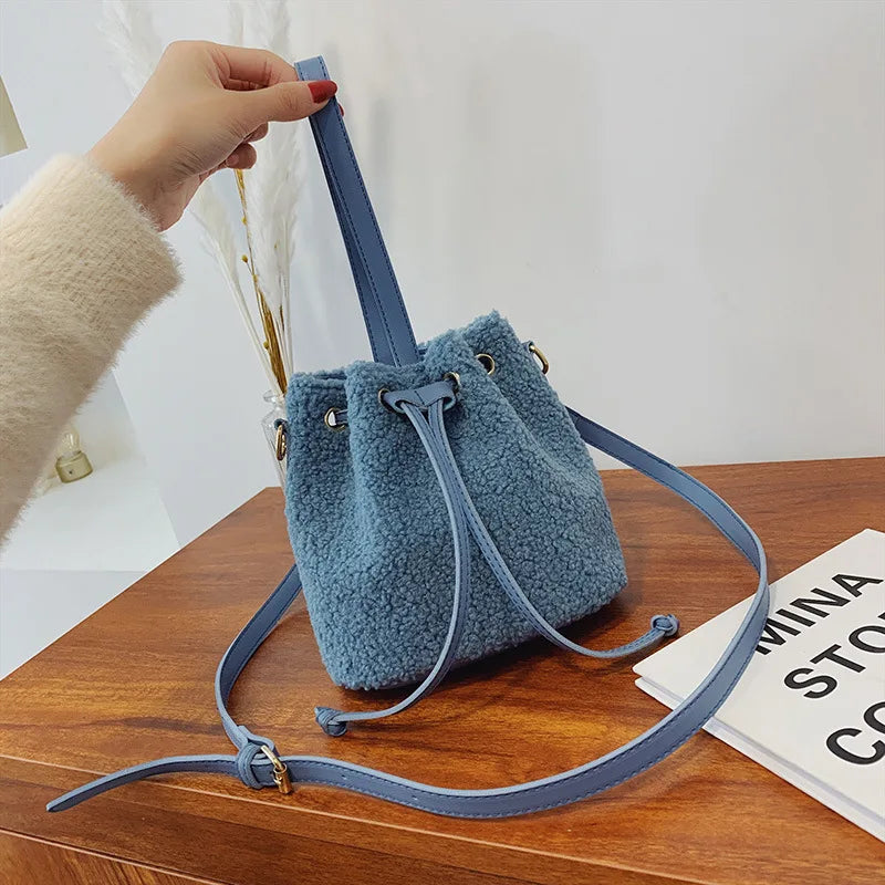 Lamb Wool Small Crossbody Bags for Women Shoulder Bag Ladies Handbag