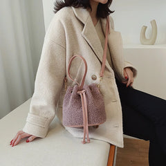 Lamb Wool Small Crossbody Bags for Women Shoulder Bag Ladies Handbag
