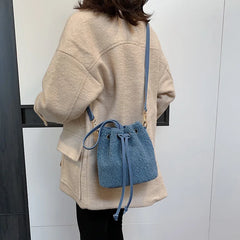 Lamb Wool Small Crossbody Bags for Women Shoulder Bag Ladies Handbag