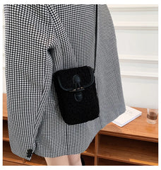 Faux Fur Cross Body Phone Bag for Women