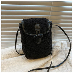 Lambswool Faux Fur Cross Body Bag for Women