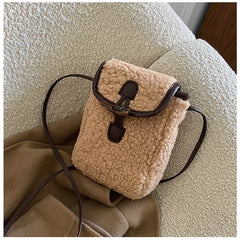 Lambswool Faux Fur Cross Body Bag for Women
