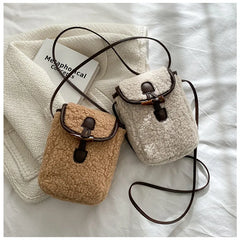 Lambswool Faux Fur Cross Body Bag for Women