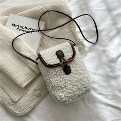 Lambswool Faux Fur Cross Body Bag for Women