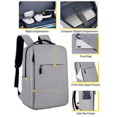 Laptop Backpack with USB Charging Port Water Resistant Outdoor Sports Daypack