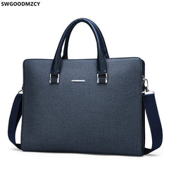 Leather Laptop Briefcase Office Bag Crossbody Business Handbag