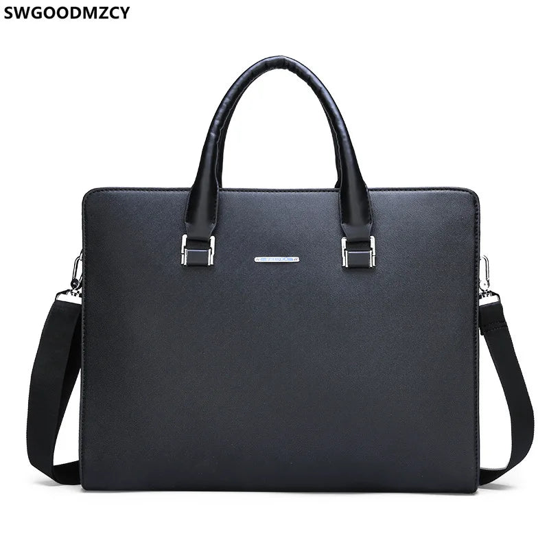 Leather Laptop Briefcase Office Bag Crossbody Business Handbag