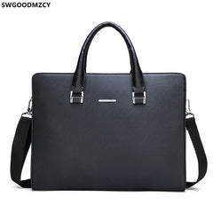 Leather Laptop Briefcase Office Bag Crossbody Business Handbag