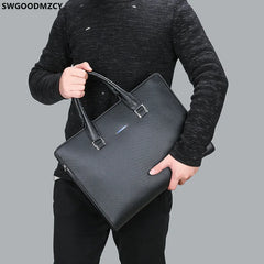 Leather Laptop Briefcase Office Bag Crossbody Business Handbag