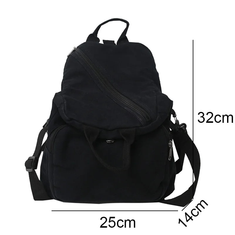 Canvas Vintage Backpack Small Women School Bags Ladies College Student Backpack