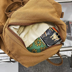 Canvas Vintage Backpack Small Women School Bags Ladies College Student Backpack