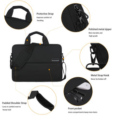 15.6 in Laptop Messenger Bag Multi-pocket Shoulder Handbag