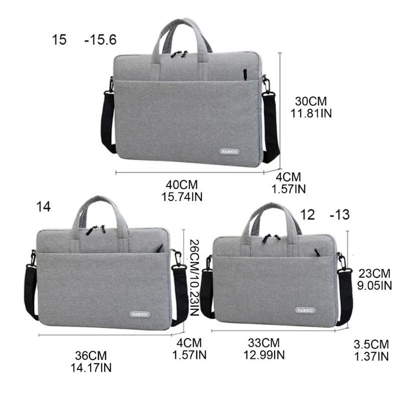 Laptop Shoulder Bag Briefcase 13 14 15.6in Tablet Sleeve Durable Lightweight