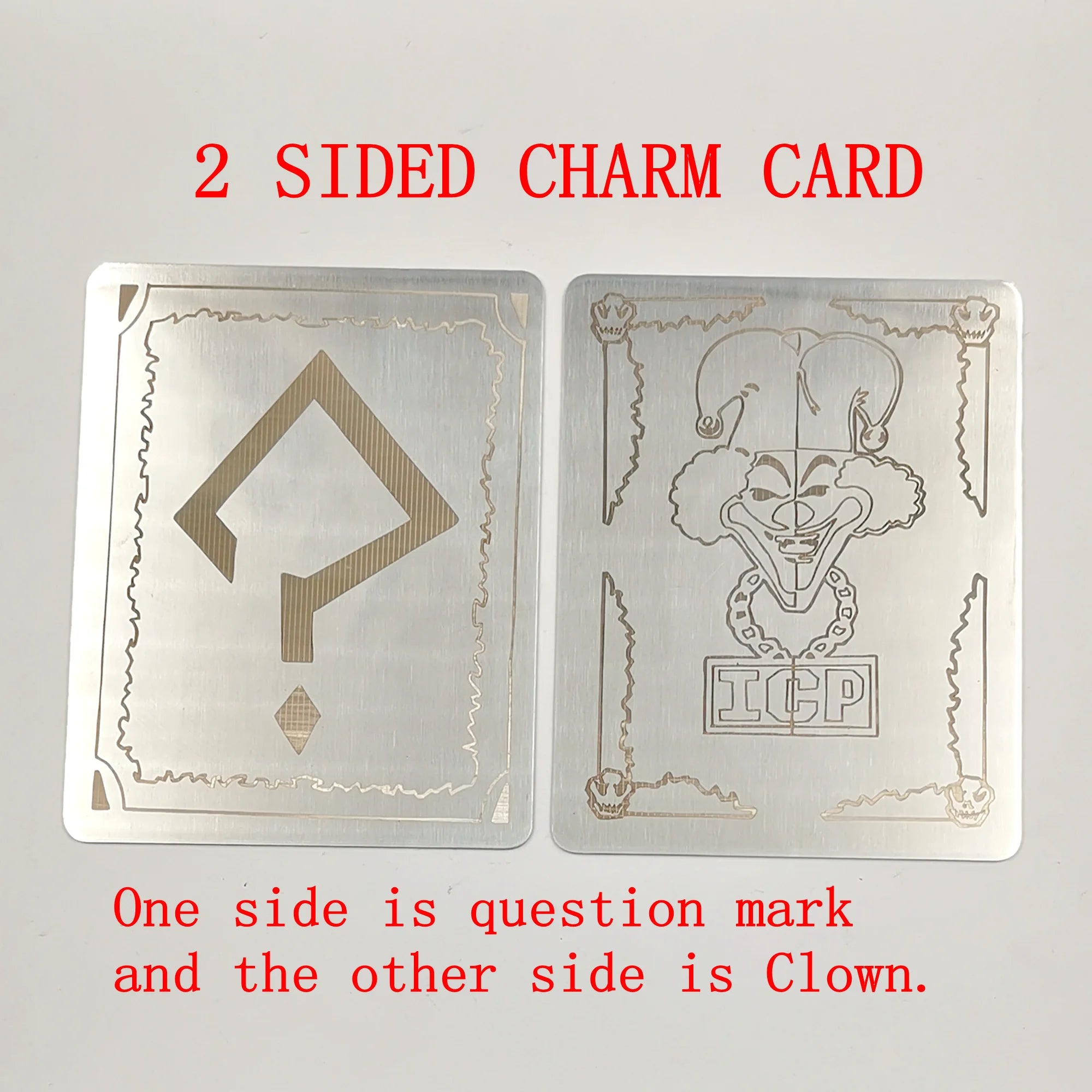 ICP Great Milenko Joker Trading Card Stainless Steel Charm Juggalo