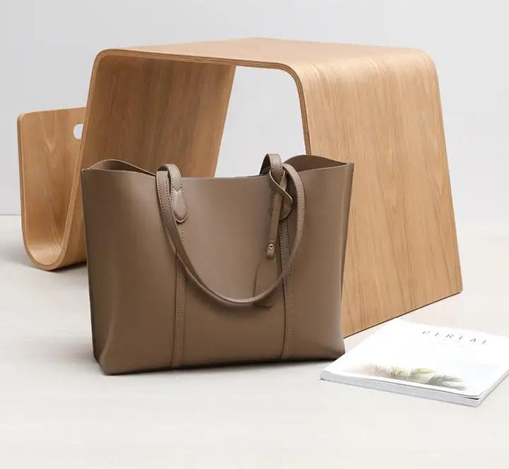 Large Leather Shoulder Bag All-match Cowhide Diagonal Bag Female Handbag