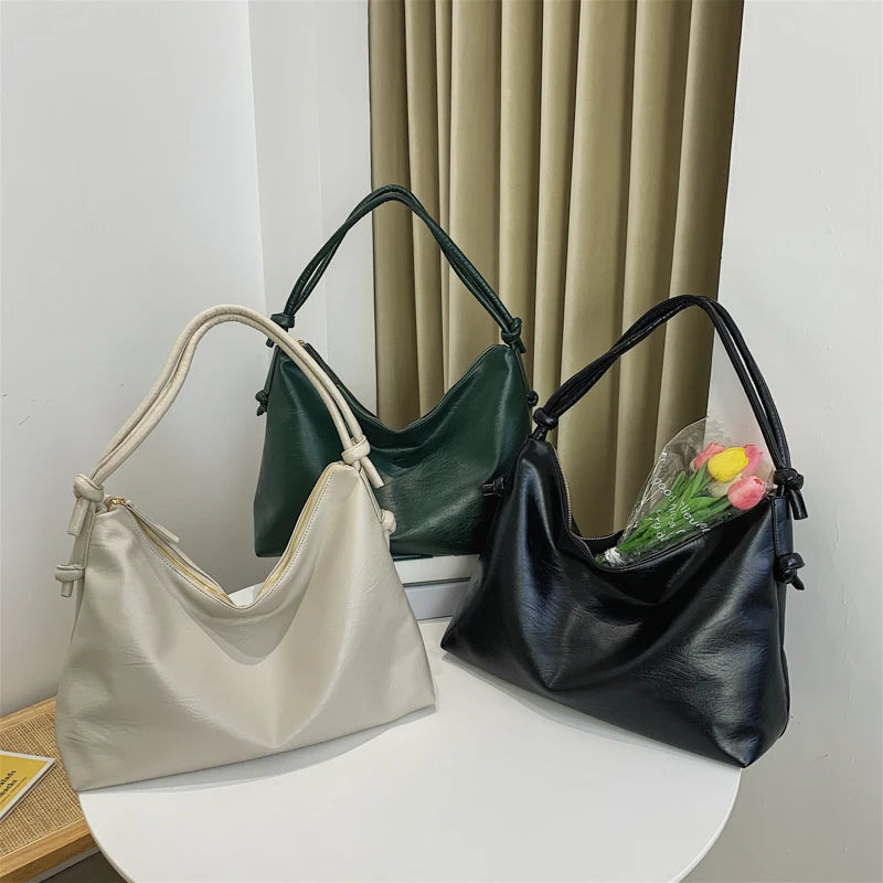 Soft Leather Ladies Handbags Big Tote Crossbody Bag