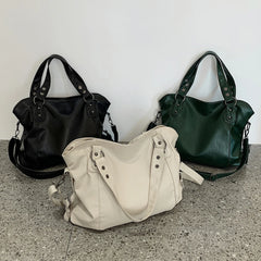 Large Women's Shoulder Bags Casual Tote Bag Pu Leather Hobos Crossbody Travel