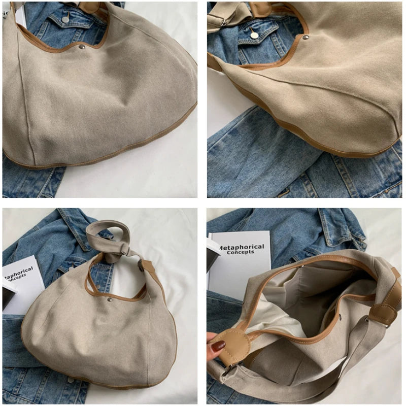 Large Canvas Crossbody Bags for Women High Female Shoulder Bags