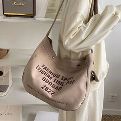 Women's Large Canvas Tote Bag Shoulder Shopper Sports Leisure Grocery Bag