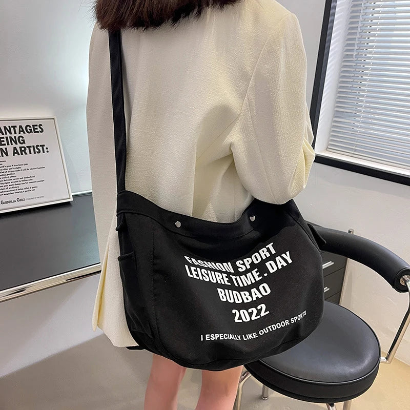 Women's Large Canvas Tote Bag Shoulder Shopper Sports Leisure Grocery Bag