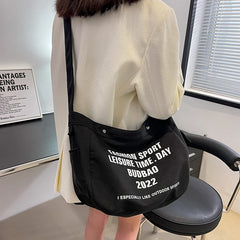 Women's Large Canvas Tote Bag Shoulder Shopper Sports Leisure Grocery Bag