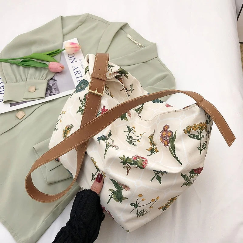 Large Canvas Tote Bag Women Big Capacity Shopping Handbag Casual Lady Nylon Shou