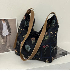 Large Canvas Tote Bag Women Big Capacity Shopping Handbag Casual Lady Nylon Shou