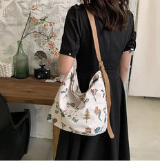 Large Canvas Tote Bag Women Big Capacity Shopping Handbag Casual Lady Nylon Shou