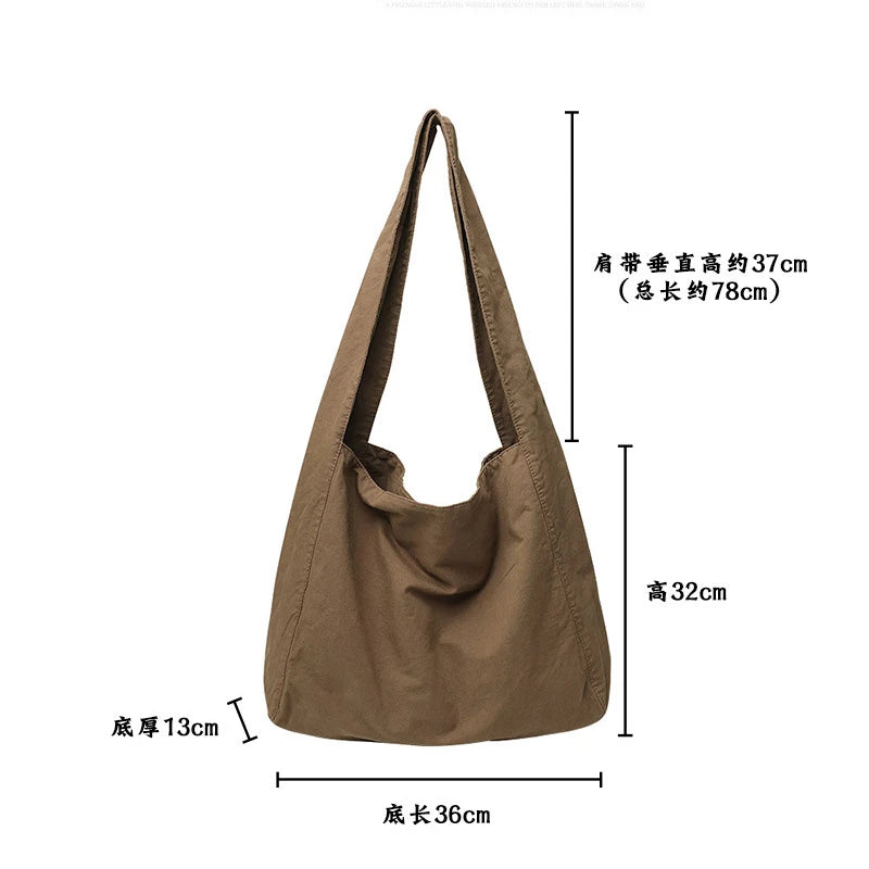 Large Canvas Women Shoulder Shopper Bag Fabric Cotton Cloth Shopping Bag