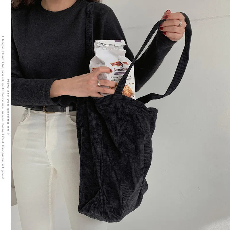 Large Canvas Women Shoulder Shopper Bag for Woman Female Handbags