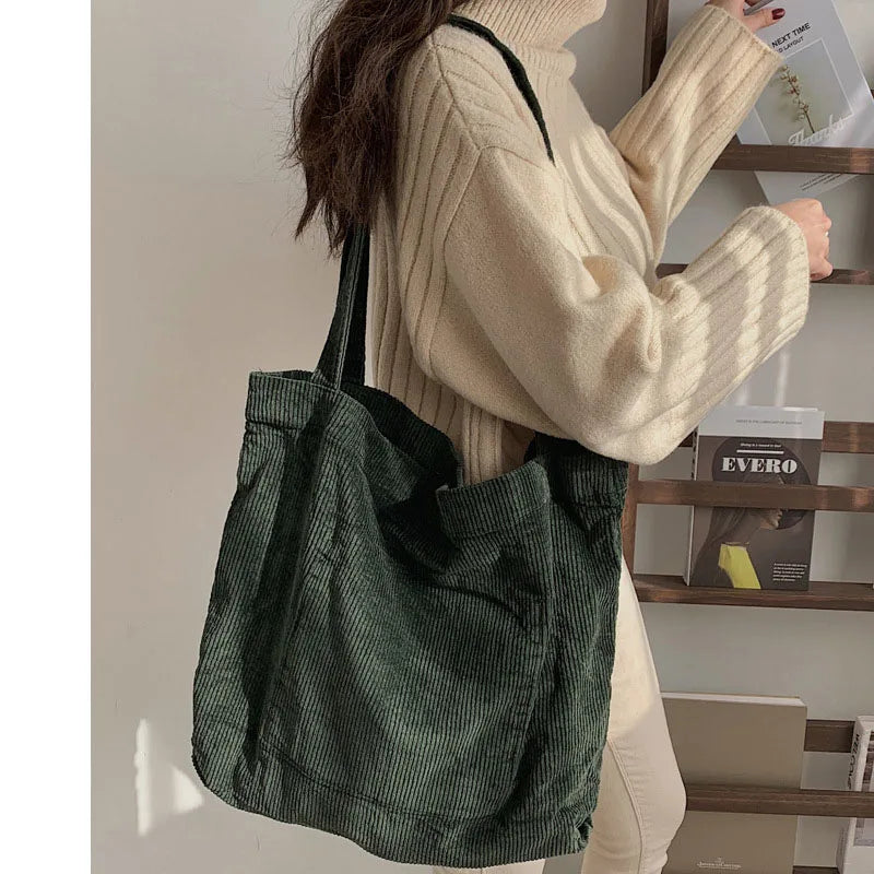 Large Canvas Women Shoulder Shopper Bag for Woman Female Handbags
