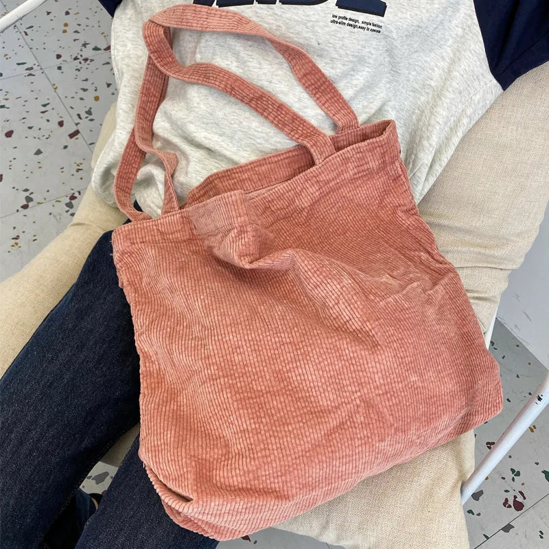 Large Canvas Women Shoulder Shopper Bag for Woman Female Handbags