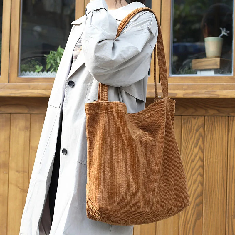 Large Canvas Women's Shoulder Shopper Bag Cotton Cloth Tote Bags for Women