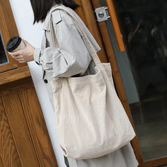 Large Canvas Women's Shoulder Shopper Bag Cotton Cloth Tote Bags for Women